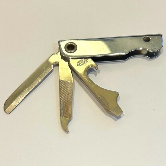 TWA Pocketknife Small Silvertone VINTAGE - Picture 4 of 11